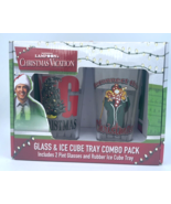 Christmas Vacation Glass &amp; Ice Cube Tray Combo 16 oz. Pint Pack Original... - £12.93 GBP