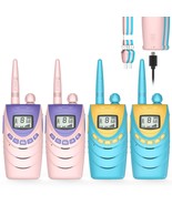 Walkie Talkie For Kids Rechargeable, Kids Walkie Talkies 4 Pack, Outdoor... - $90.99