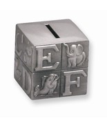 Pewter Finish Small Alphabet Block Bank - $64.26 CAD