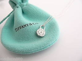 Tiffany &amp; Co Silver 1837 Diamond Necklace Pendant 18 Inch Longer Gift Love - £278.17 GBP