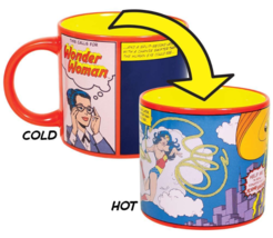 WONDER WOMAN Mug Heat Activated Transforming Coffee Mug UFO Rescue Diana Prince  - £19.97 GBP