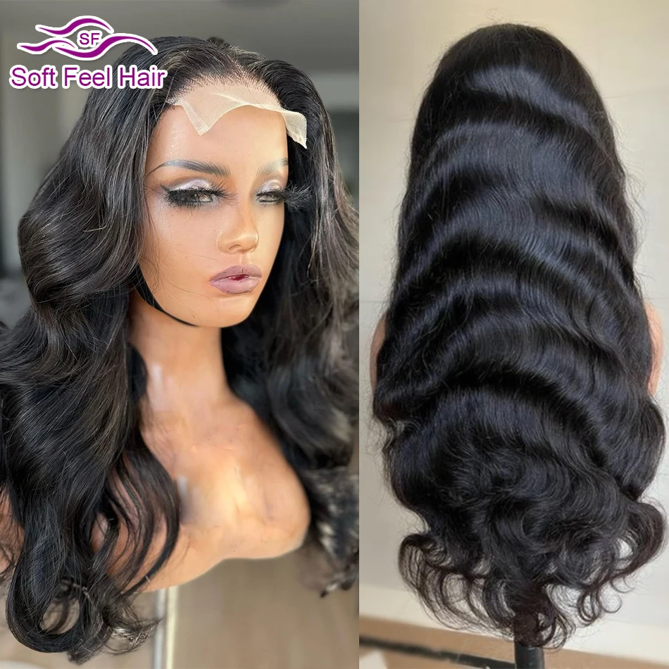 Body Wave 13x4 Lace Front Wig HD Transparent 4x4 Lace Closure Human Hair Wi - £37.02 GBP+