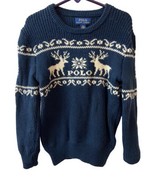 Polo Ralph Lauren Sweater Kids Size 6 Navy Blue Fair Isle Pullover - £27.86 GBP