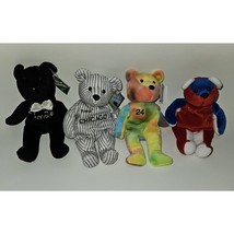 4 Salvino&#39;s Bammers Plush Bears Lot Clemens 21 Thomas 35 Wood 34 Griffey Jr 24 - £14.84 GBP