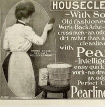 1904 Pearline Housecleaning Advertisement Soap Detergent Ephemera 4.75 x... - $19.99