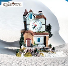 Very Fine Ceramic Cottage Style Fireplace Clock-show original titleOrigi... - $57.41