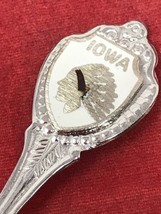 Travel Souvenir State 3.5&quot; Tea Spoon - Iowa Warrior Headdress - £4.69 GBP