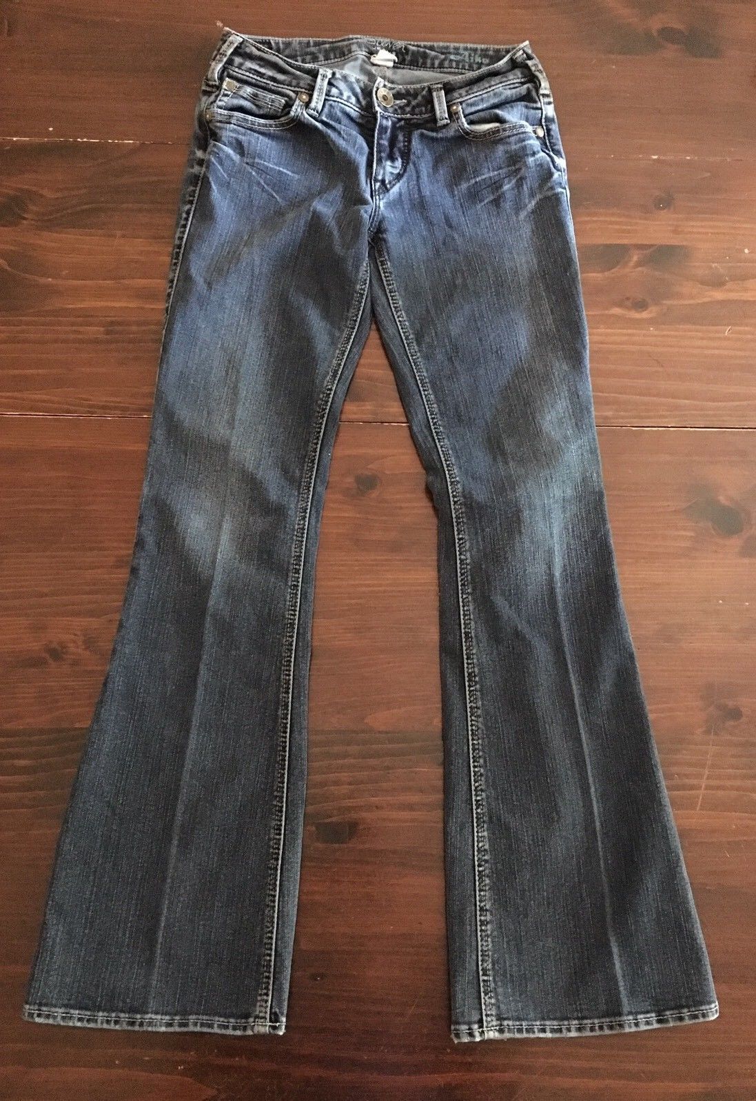 Silver Jeans ~ Western Glove Works AIKO ~  Medium/Dark Wash Sz 27 x 31 - $18.70