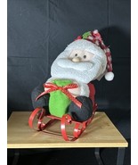 Sledding Christmas Santa - Avon Light up Shelf Sitter - Free Shipping - $41.14 CAD