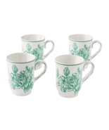Four (4) Pioneer Woman ~ AGATHA GREEN ~ Stoneware Mugs ~ 3.25&quot; x 4.5&quot; - $48.00