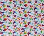Cotton Frogs Colorful Reptiles Toads Animals Fabric Print by the Yard D7... - $11.95