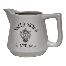 Smirnoff Silver 90.4 Proof Vodka Pitcher Vtg 70s Retro Barware Collectible - £16.98 GBP