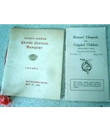 Vintage Shriner&#39;s Hospital Flier &amp; Grand Council Banquet 1948 - $9.56 CAD
