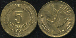 Chile 5 Centesimos. 1966 (Coin KM#190. Unc) - £1.49 GBP