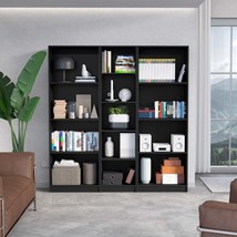 Durant 3-Piece 67&quot; Wide Bookcase Set - 13 Shelves, Gray/White - $8,150.71 MXN