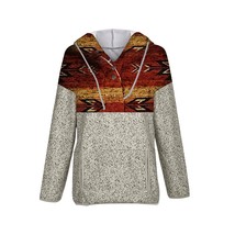 Women New Fashion Ethnic Style Printing work Hoodie Sweatshirt Casual Long Sleev - £57.85 GBP