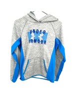Under Armour Sweatshirt Womens Extra Small Gray Blue Loose Cold Gear Hoo... - $11.84 CAD
