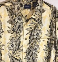 Aloha Hawaiian Large Shirt Hibiscus Palm Trees Tropical Print - $26.24
