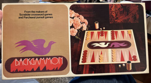 Vintage 1975 Backgammon Board Game S&R Games CIB Rare Wooden Pips Pawns Checkers - $11.88