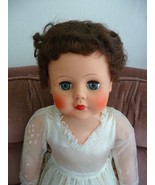 Vintage Plaything soft vinyl body bride doll 1950's, 24" tall - $17.82