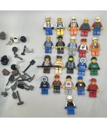 Lego Mini Figure Lot Of 21 Figures W/Accessories - Space - Construction++ - $28.04