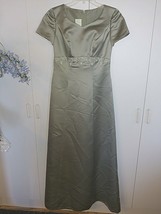 Lovely Ladies Modest Ss Bridesmaid DRESS-6-WORN ONCE-HEAVY SATIN-LINED-BEADED - £26.06 GBP