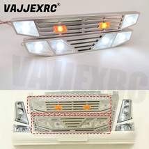 Chrome Grill W / LED Set for Tamiya 1/14 Scale Truck Volvo FH16 Globetro... - £67.36 GBP