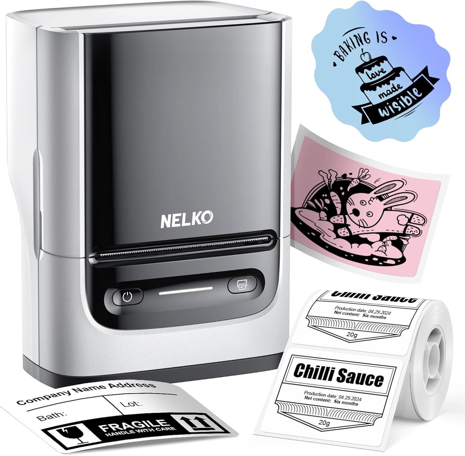 Label Maker Machine With Tape: Pm220 Bluetooth Label Printer, Small, White. - $54.96