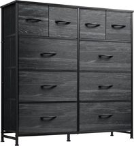 10 Deep Drawers for Office, College Dorm, Charcoal Black Wood Grain Print - £90.95 GBP