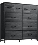10 Deep Drawers for Office, College Dorm, Charcoal Black Wood Grain Print - £89.91 GBP