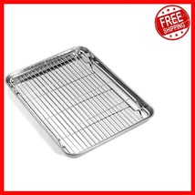 Stainless Steel Baking Pan Set with Cooling Rack - 16x12 inch Excellence - $587.19 MXN