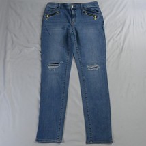 The Platinum Jegging by Chico&#39;s .5 / 6 Moto Light Destroyed Stretch Denim Jeans - £13.30 GBP