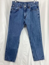 Levi&#39;s 505 Size 33x32 Men&#39;s Blue Denim Jeans Straight Classic Fit 100% Cotton - £18.90 GBP