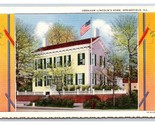 Lincoln Residence Springfield Illinois IL UNP Linen Postcard S14 - £3.22 GBP