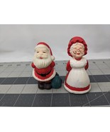 Kissing Santa Mrs Claus Figure Lot Ceramic 3 Inch - £15.78 GBP