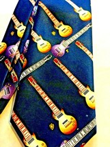 Vintage Rare Romario Manzini Guitar Musician Tie Polyester SKU 055-025 - £5.26 GBP