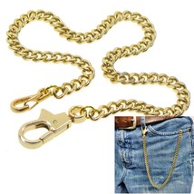 Pocket Watch Chain Albert Chain Gold Curb Link Chain Swivel Lobster Clasp FC68 - £14.22 GBP