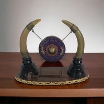 Rare Vintage Gong Thailand with Stand &amp; Striker Buddhist Meditation Husk... - $140.35