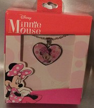 Disney MINNIE MOUSE Heart Shape Necklace NEW In Pkg ~ Gift for your Minnie Fan! - £11.91 GBP