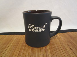 2011 Starbucks French Roast Coffee Mug Tea Cup Brown Black w/Etched Lettering - £19.65 GBP