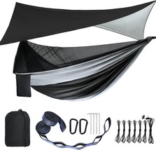 Camping Hammock - Hammocks with Mosquito Net Tent and Rain Fly Tarp, Portable - £56.74 GBP