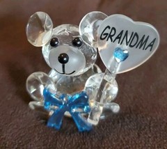 Grandma  Gift Figurine Glass Bear Grandma Valentine Mother&#39;s Day Gifts - £7.52 GBP