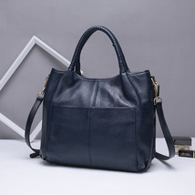 Autumn Winter New Leisure Single Shoulder Bag Natural Cow Leather Weaving Handle - £82.22 GBP