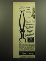 1958 Hotel Tuscany Ad - More and more people are head-over-heels in love with - £14.50 GBP