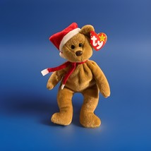 1997 Teddy Santa Hat Ty Beanie Baby Bear 1997 Retired Tag With Collector... - $12.99