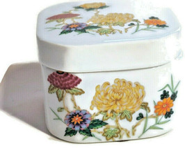 Takahashi Trinket Ring Jewelry Dish Box Collectors Bright Wild Flowers Square - £19.55 GBP