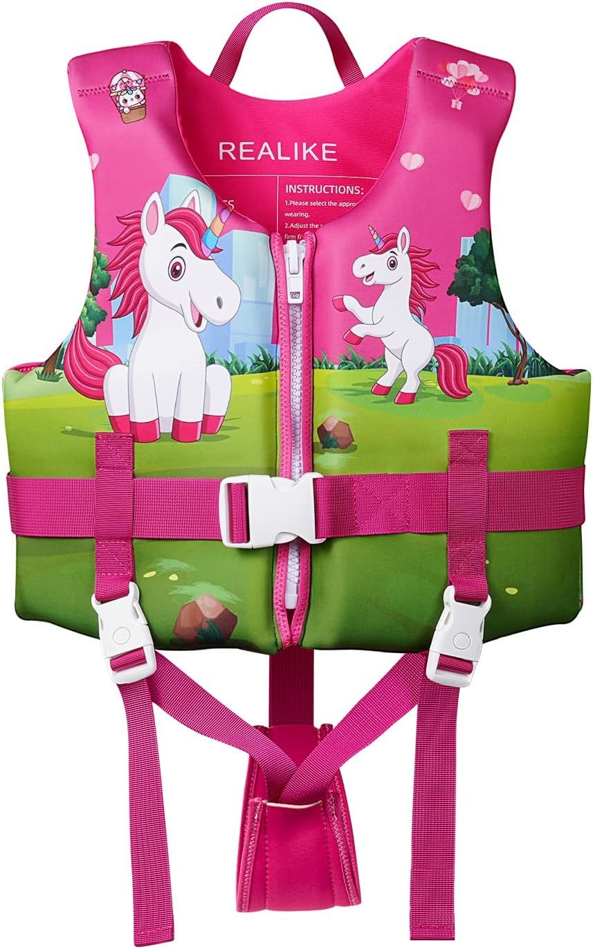 Realike Kids Swim Vest Toddler Floaties Adjustable Safety Strap Swimming... - $41.94