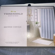 Threshold Blue Plaid shower curtain 72" x 72" New In Distressed Package. - £19.74 GBP