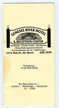 Genesee River Hotel &amp; Reception Center Menu Mt Morris New York  - £13.95 GBP