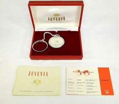 Rare Vintage Juvenia Slim Pocket Watch With Chain Box &amp; Paper Work 201200653 - £203.65 GBP